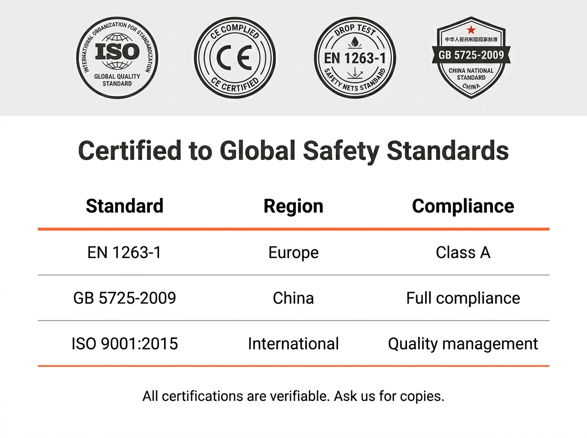 scaffold safety netting filet de sécurité pour échafaudage