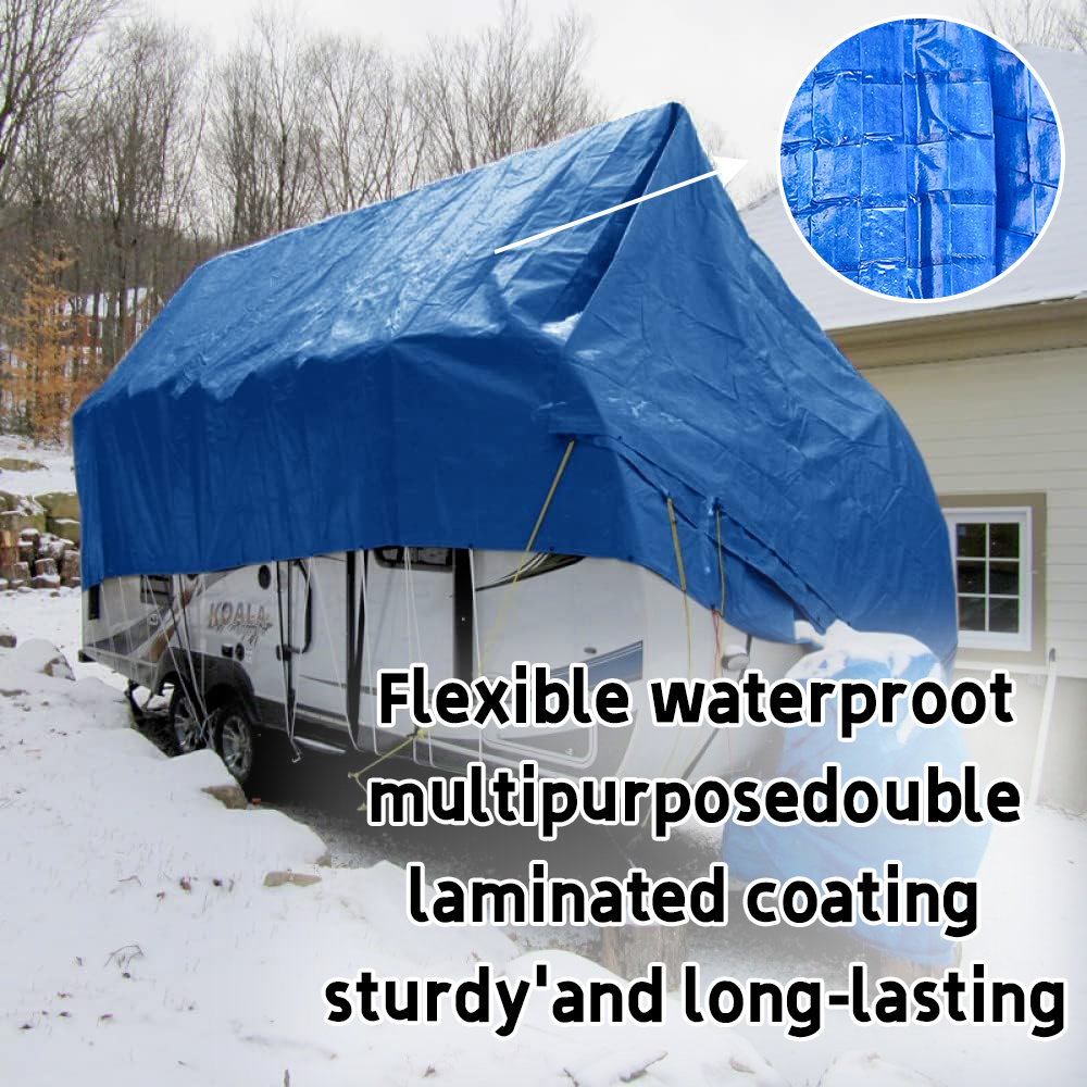 Feuille verte imperméable PE Tarpaulin en plein air robuste avec œillets renforcés