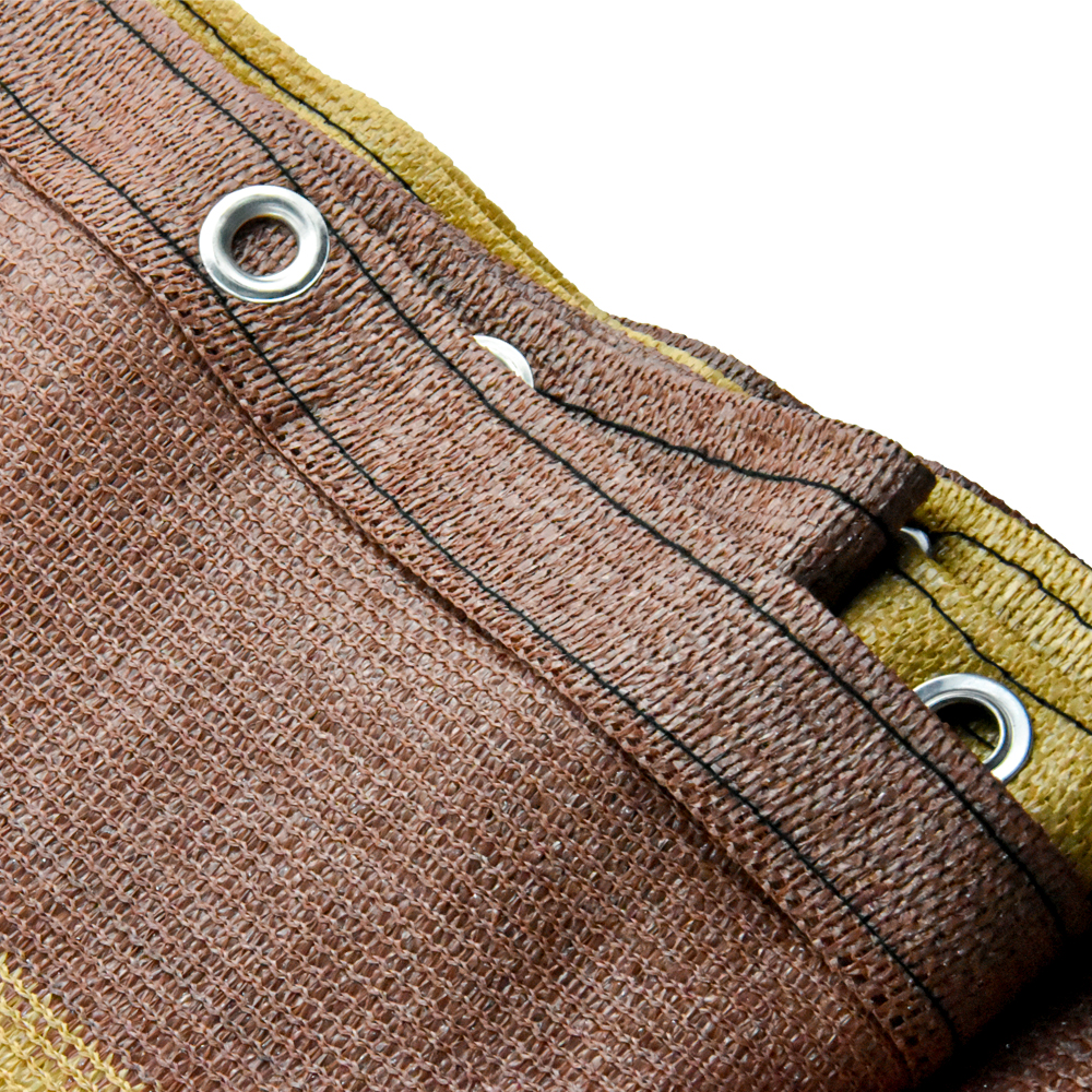 100% Virgin HDPE180GSM Brown Color Shade Net pour balcon