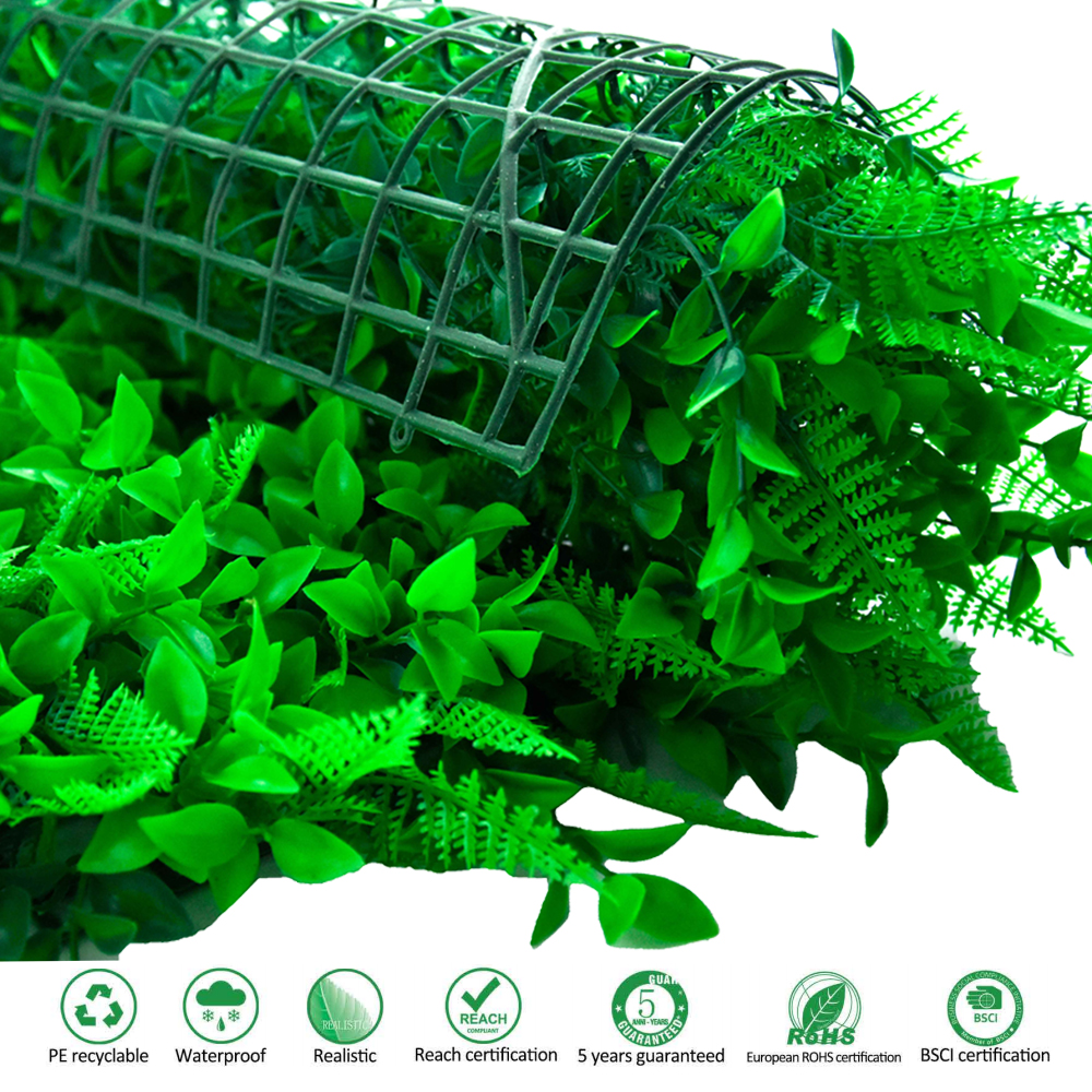  Jardin extérieur UV protégé un faux plastique verdoyant mur d'herbe