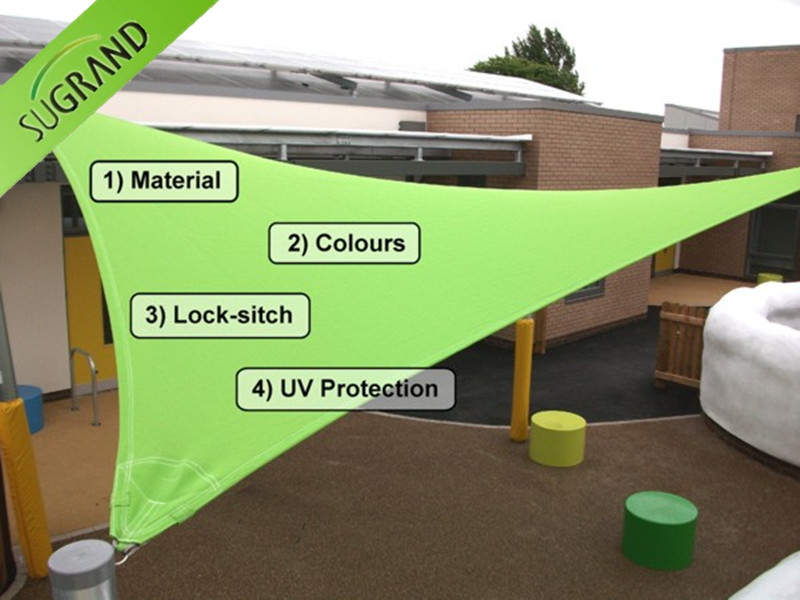 Traingle Grand parking Sun Sun Shade Sail Net