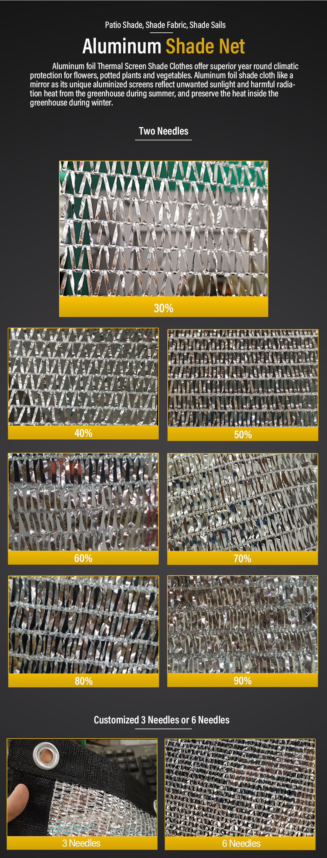 Filet d'ombrage en aluminium2