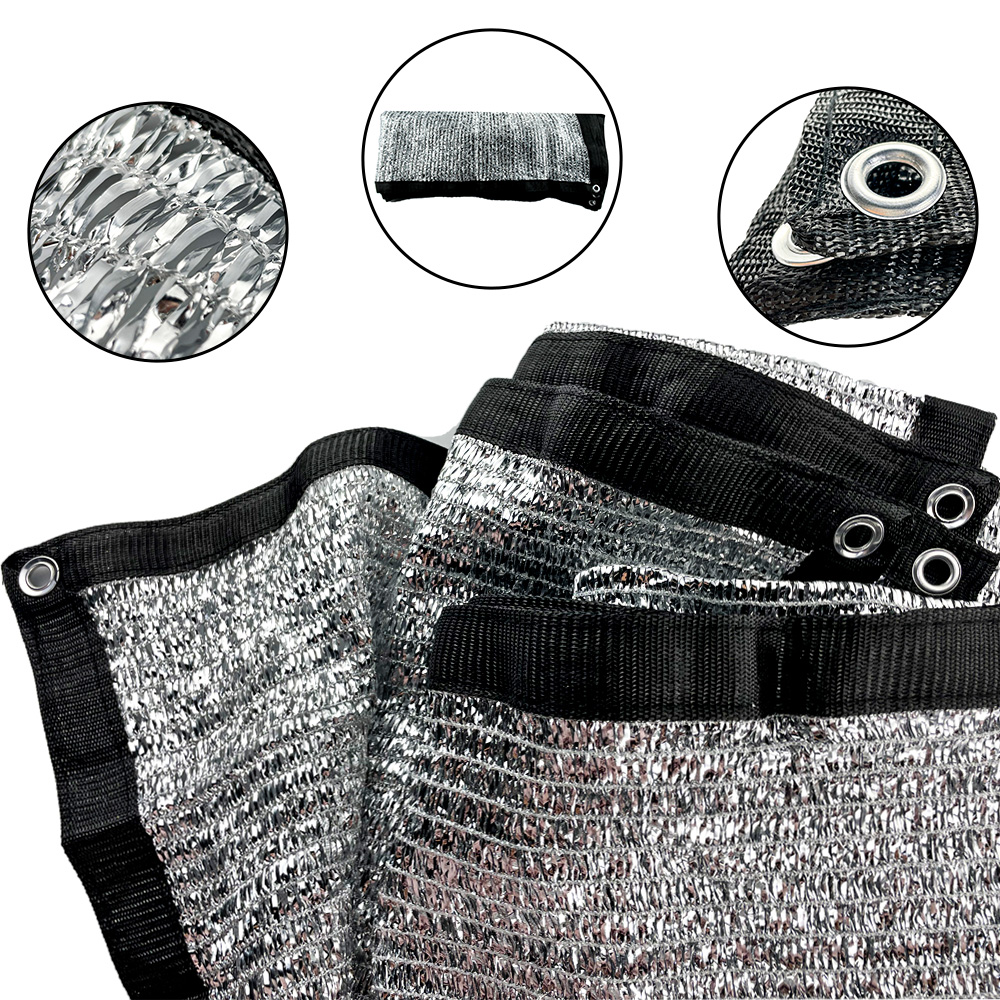 Tissu argenté UV en aluminium Foil Mesh tissu Sun Shade Net pour voitures