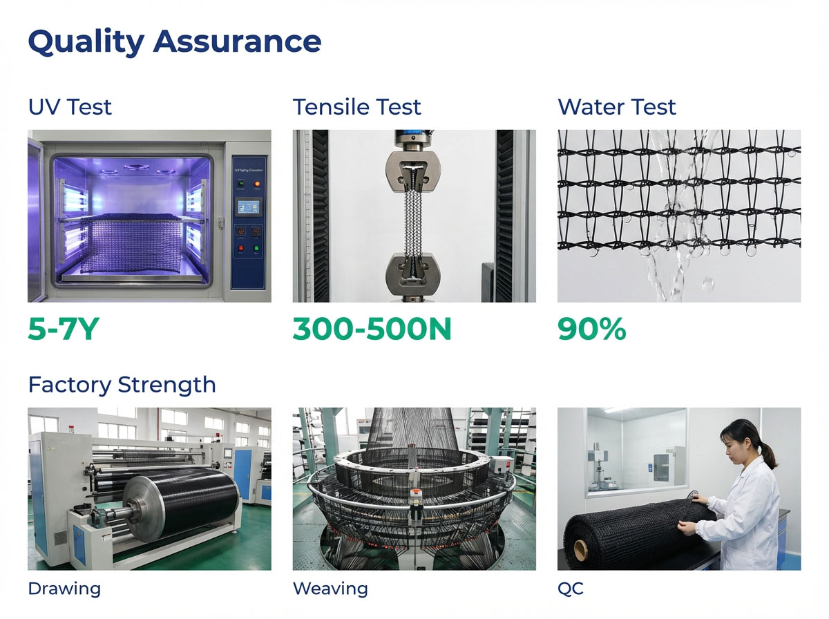 usine de filets d'ombrage