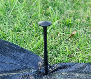 Pp 12cm Ancre de tapis de mauvaise herbe noire pour jardin ou plantes