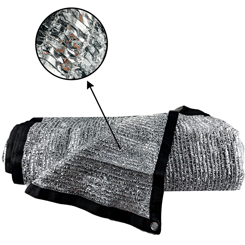 Tissu argenté UV en aluminium Foil Mesh tissu Sun Shade Net pour voitures