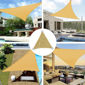 Polyester Yellow Sun Shade Sail avec anneau D pour les patios arrière