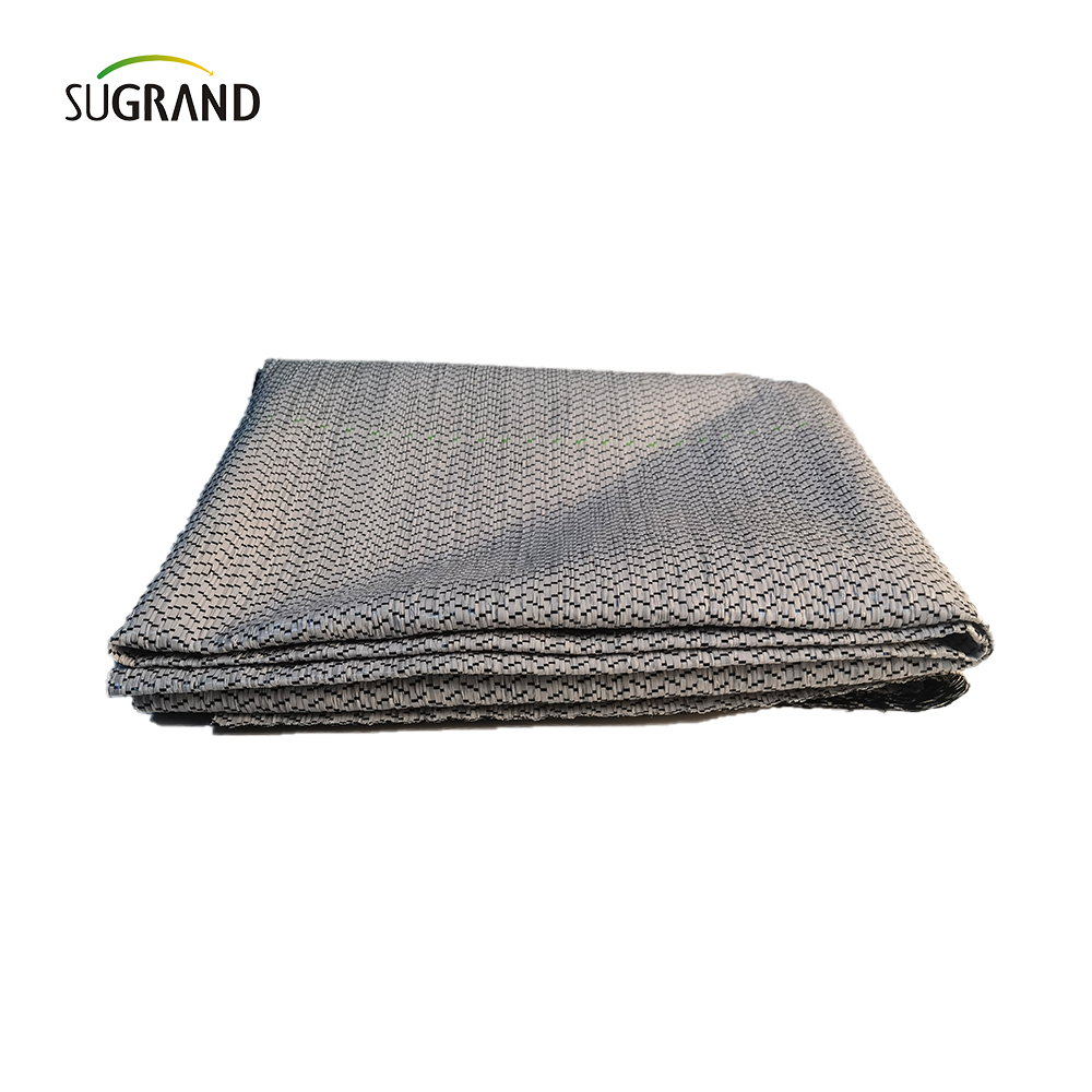 PP + UV 100G, 130G 1m / 1,8m / 5,2 m * 100m Fournisseur de couverture de sol blanc noir