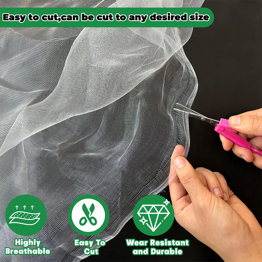Anti-insecte Netting HDPE 40 50 Mesh Transparent blanc