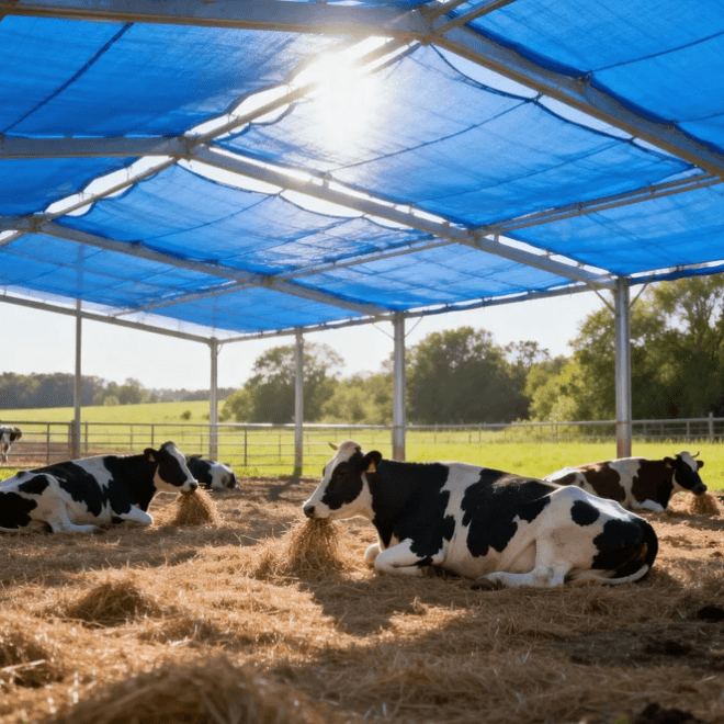 jette des filets d'ombrage