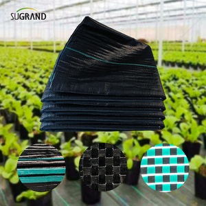 105gsm couverture moulue noire / tapis de mauvaises herbes avec trous pour jardins