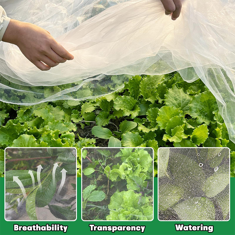 Anti-insecte Netting HDPE 40 50 Mesh Transparent blanc