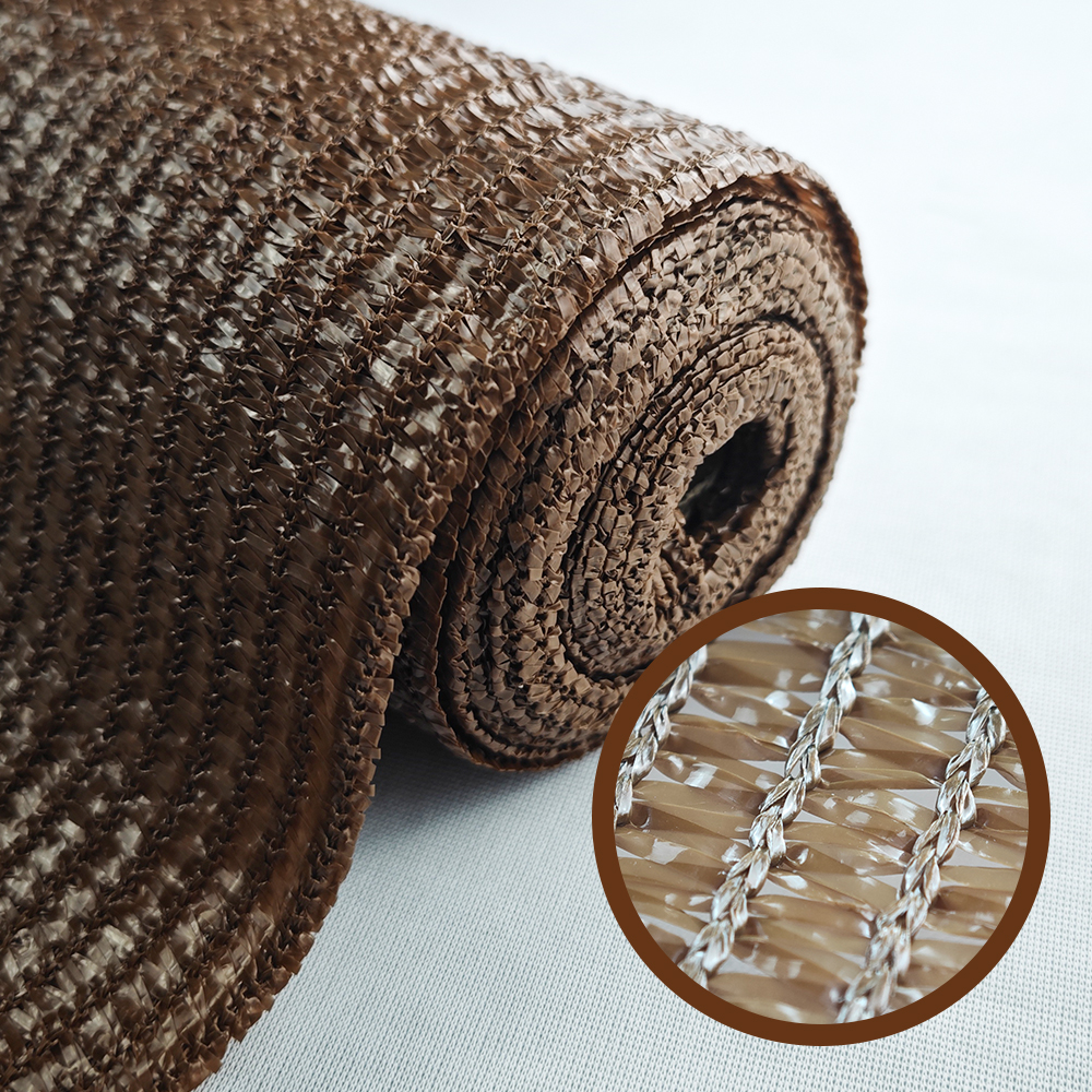 Protection UV agricole 110gsm Net d'ombrage brun pour jardin