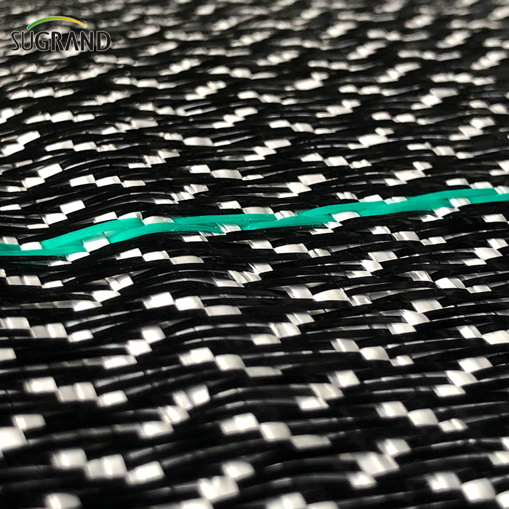 COUVERTURE DE GOUR NOIR ET BLANC 0,7 * 100m Mat de mauvaises herbes pour le marché du Chili