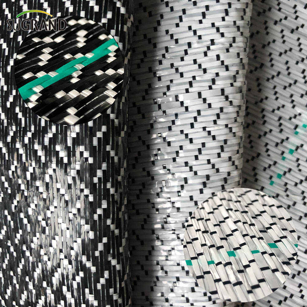 COUVERTURE DE GOUR NOIR ET BLANC 0,7 * 100m Mat de mauvaises herbes pour le marché du Chili