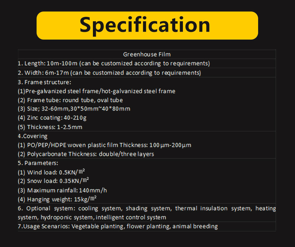 Film de serre en gros