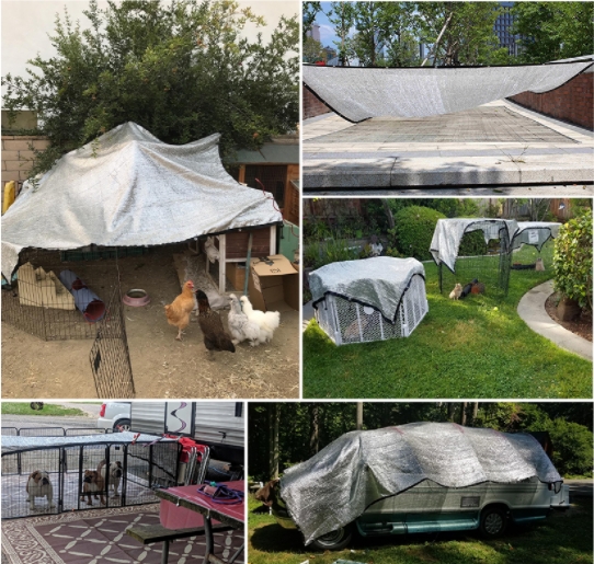 Net d'ombre en aluminium