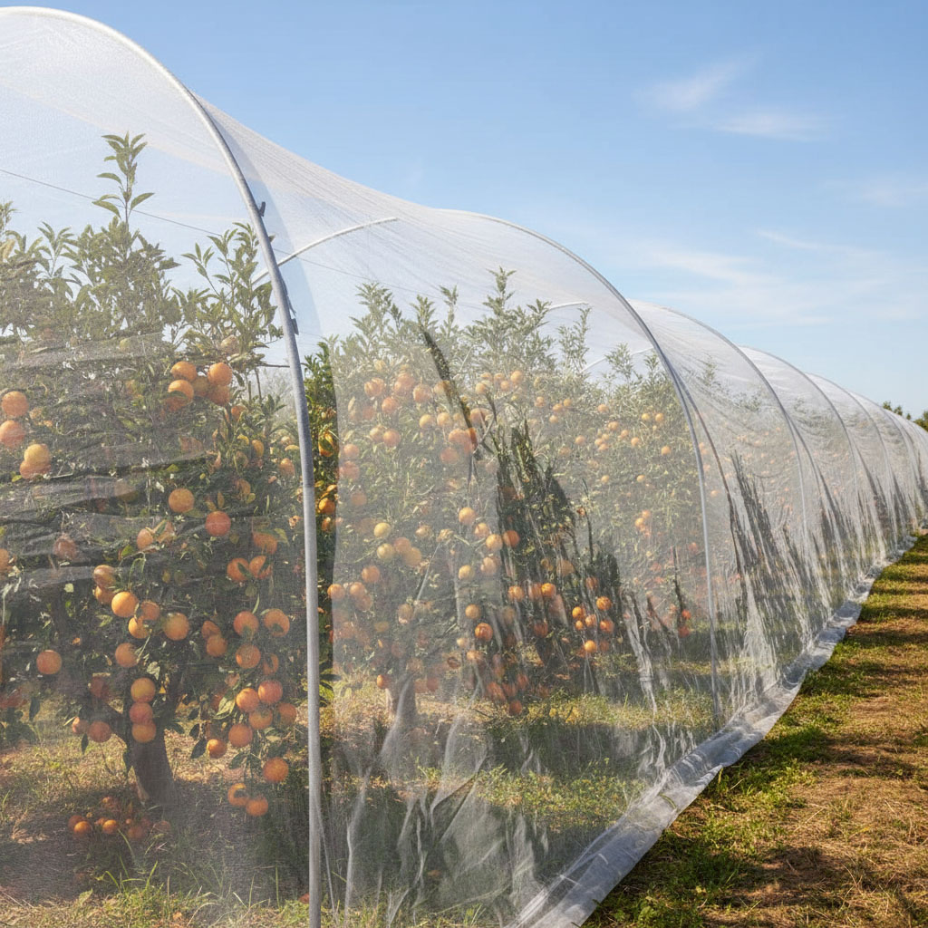 Filet anti-insectes en maille HDPE 40 pour légumes de serre